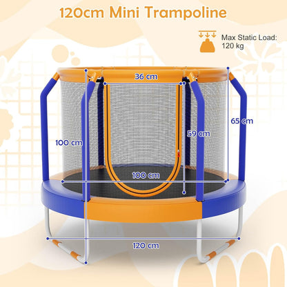 Mini Trampoline with Enclosure for Boys & Girls Age 3-6 Years Old