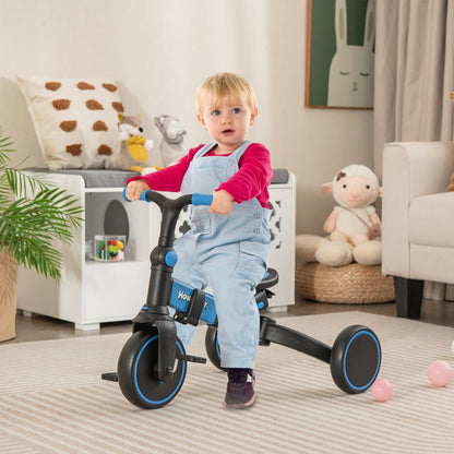 8-in-1 Kids Tricycle with Adjustable Push Handle & Canopy