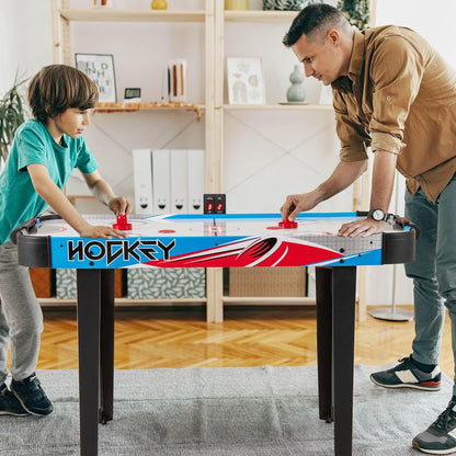 Indoor Hockey Game Table w/LED Scoreboard & Powerful 12V Motor for Adults and Kids