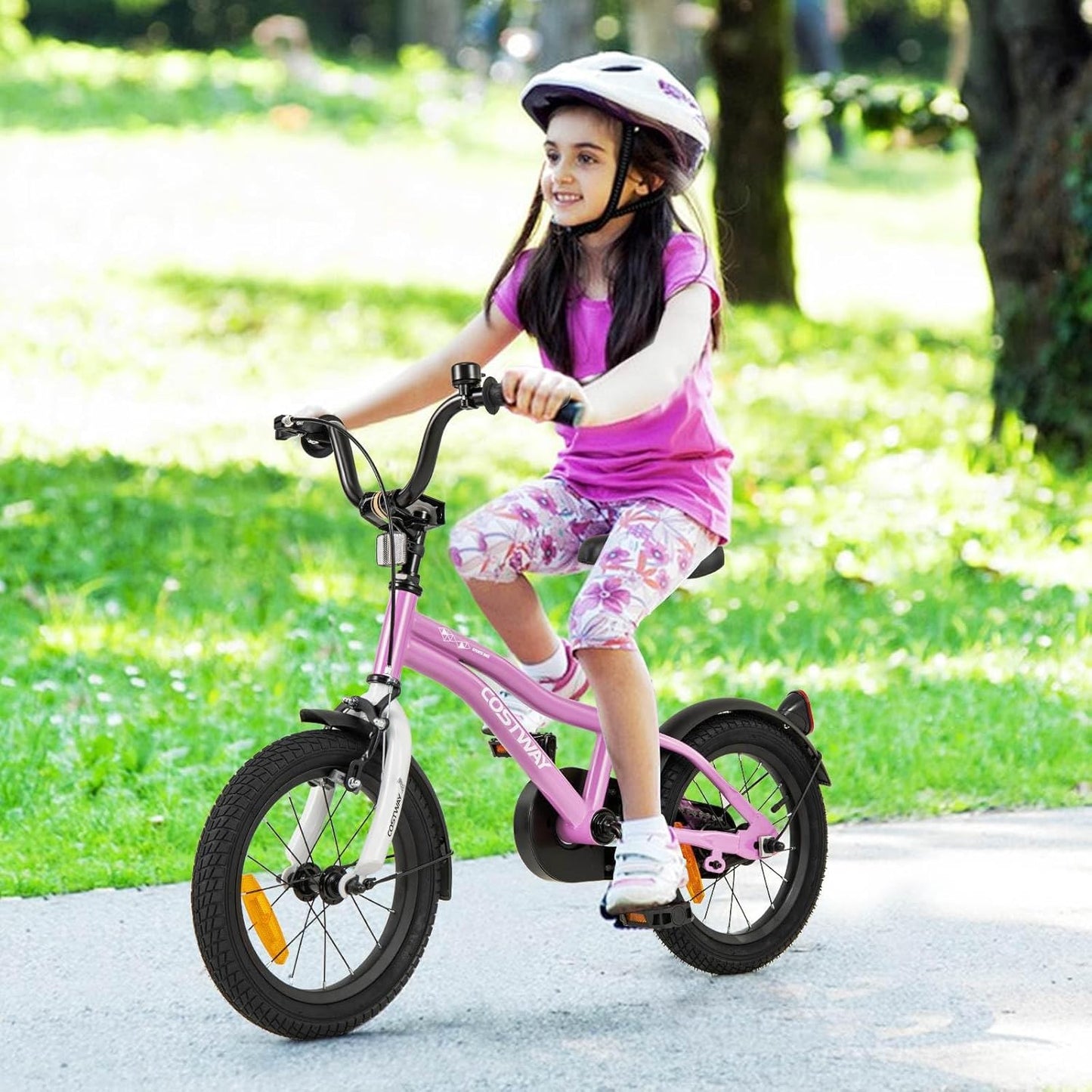 12/14/16/18 Inch Kids Bike Adjustable with Removable Training Wheels for Aged 3-8