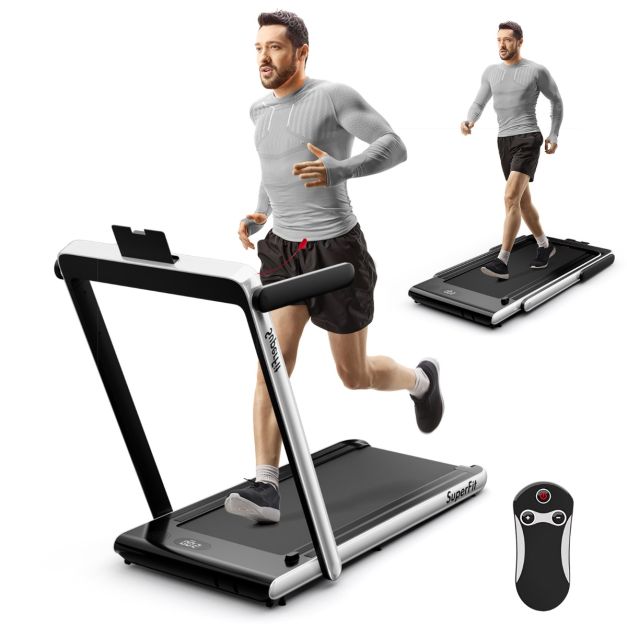 Under Desk Treadmill with Remote/APP Control and LED Display Solid Wood Edge Banding