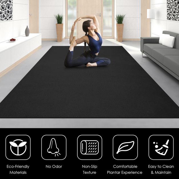 8 MM Thick Exercise Yoga Mat with Double-sided Non-slip Design