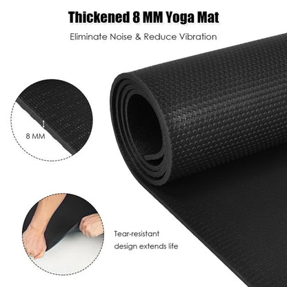 8 MM Thick Exercise Yoga Mat with Double-sided Non-slip Design