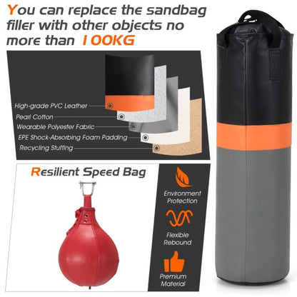 Heavy Bag Stand with Heavy Bag and Adjustable Speed Bag