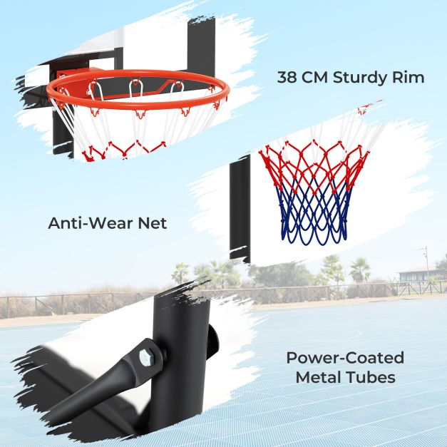 Kids Basketball Hoop Portable with Shatterproof PC Backboard