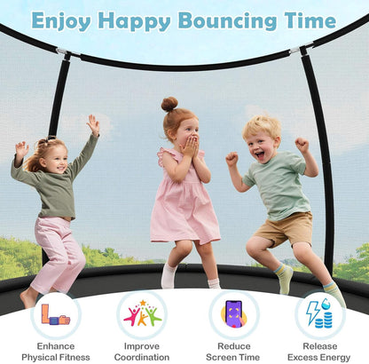 Heavy-Duty Recreational Trampoline with Safety Enclosure Net