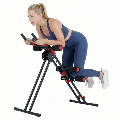 Ab Workout Equipment Foldable with 6 Inclined Angles and LCD Monitor