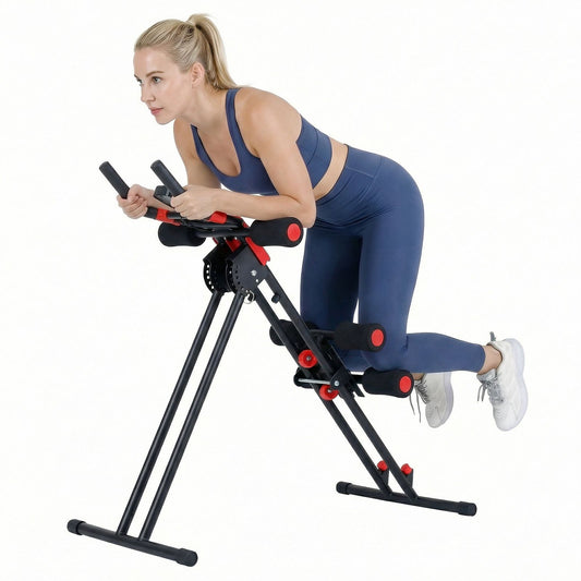 Ab Workout Equipment Foldable with 6 Inclined Angles and LCD Monitor