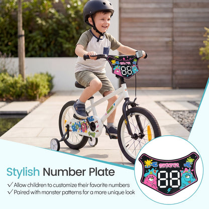 Children Bicycle with Handbrake and Height-Adjustable Seat for Boys and Girls