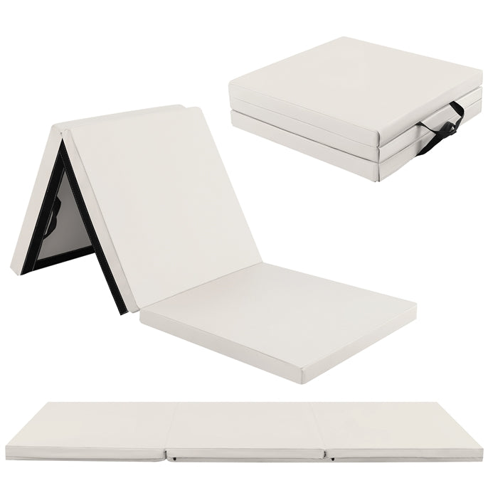 180 x 60 cm Portable 3-Fold Tumbling Mat with 2 Handles