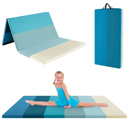 Tri-Fold Thick Tumbling Mat 180 cm x 120 cm x 4 cm with Hook & Loop Fasteners