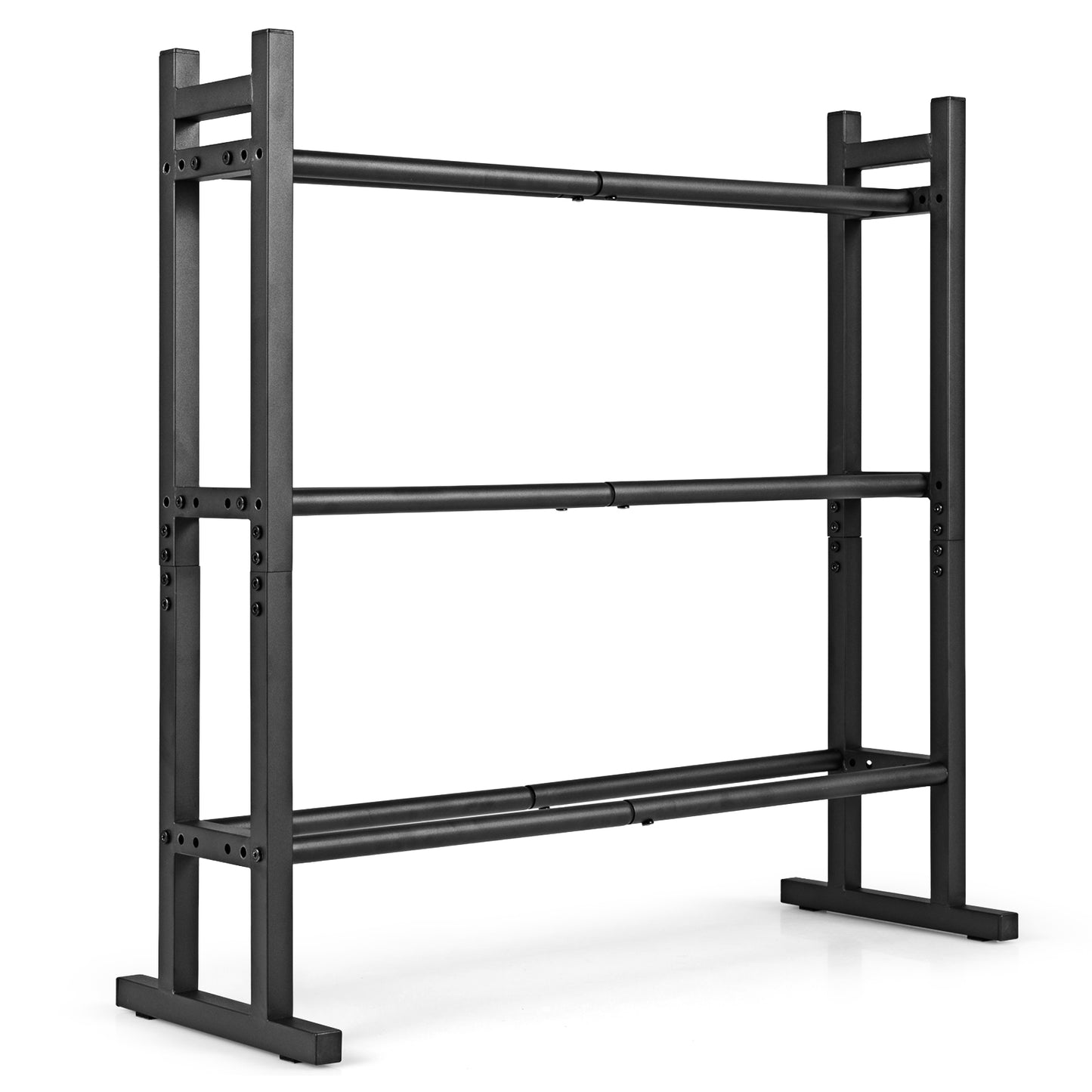 Heavy-Duty Adjustable Weight Rack Stand for Home Gym