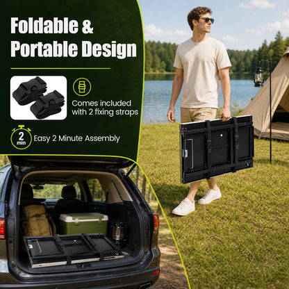 Foldable Outdoor Cook Station with 2 Removable Shelves
