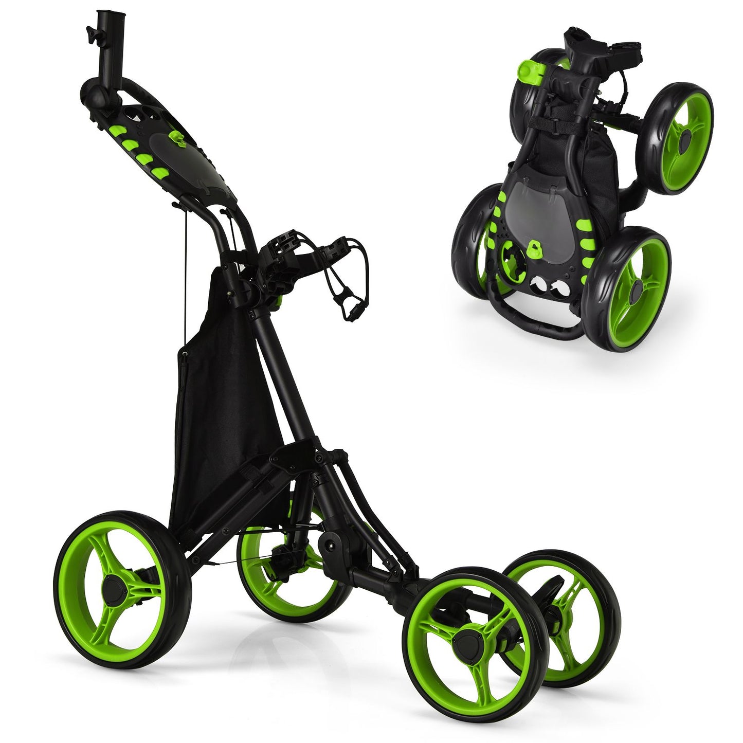 Folding 4 Wheel Golf Push Cart