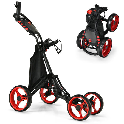 Folding 4 Wheel Golf Push Cart