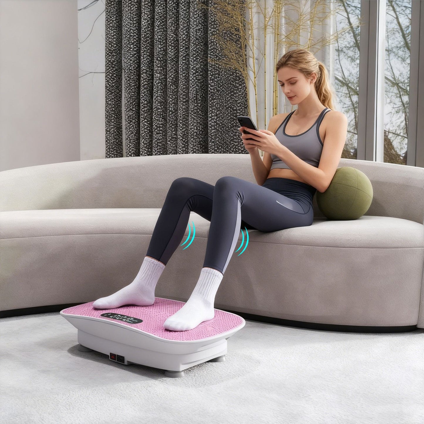 Full-Body Exercise Plate Machine with 10 Speed Intensities for Home