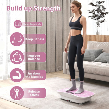 Full-Body Exercise Plate Machine with 10 Speed Intensities for Home
