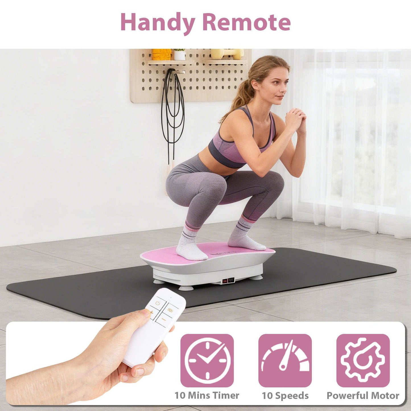 Full-Body Exercise Plate Machine with 10 Speed Intensities for Home