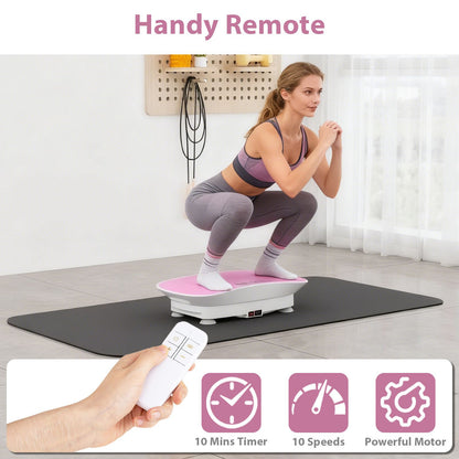 Full-Body Exercise Plate Machine with 10 Speed Intensities for Home