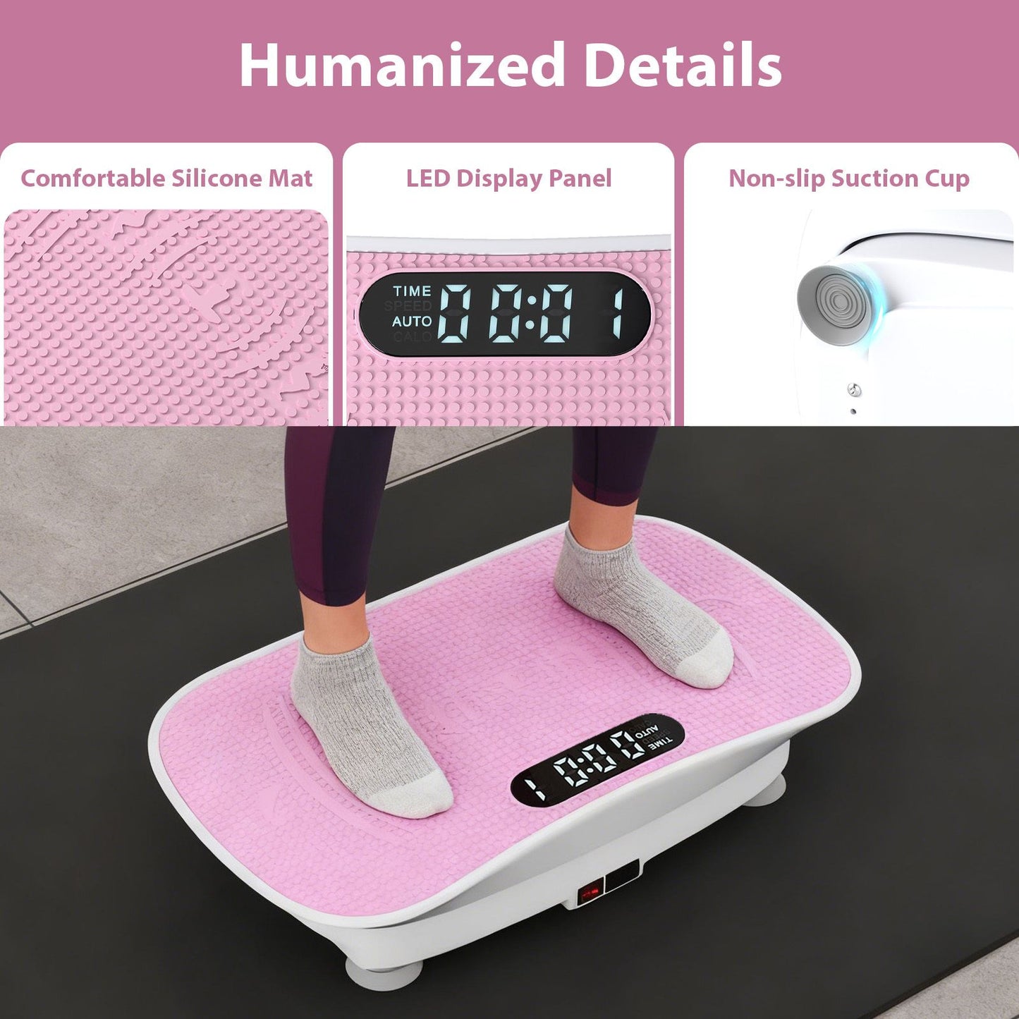 Full-Body Exercise Plate Machine with 10 Speed Intensities for Home