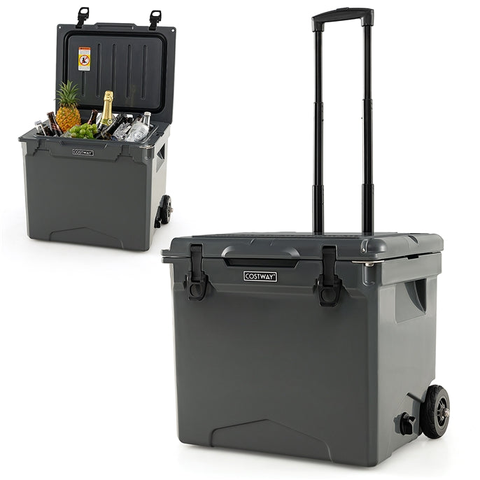 40L Hard Cooler with Built-in Bottle Opener Wheels & Handle