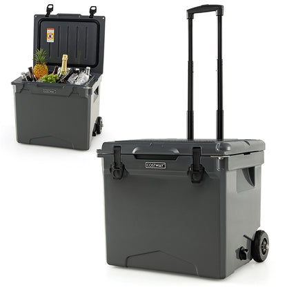 40L Hard Cooler with Built-in Bottle Opener Wheels & Handle