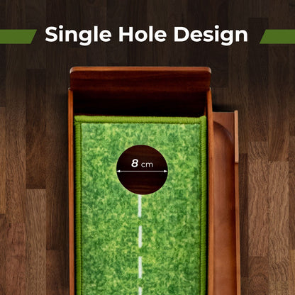 Indoor Outdoor Golf Putting Mat with Auto Ball Return and 3 Balls