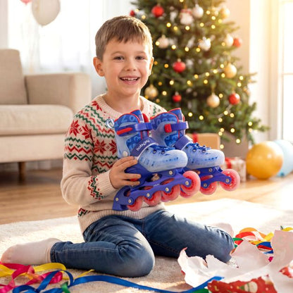 Kids Inline Skates with Light Up Wheels and Safety Protection for Beginners
