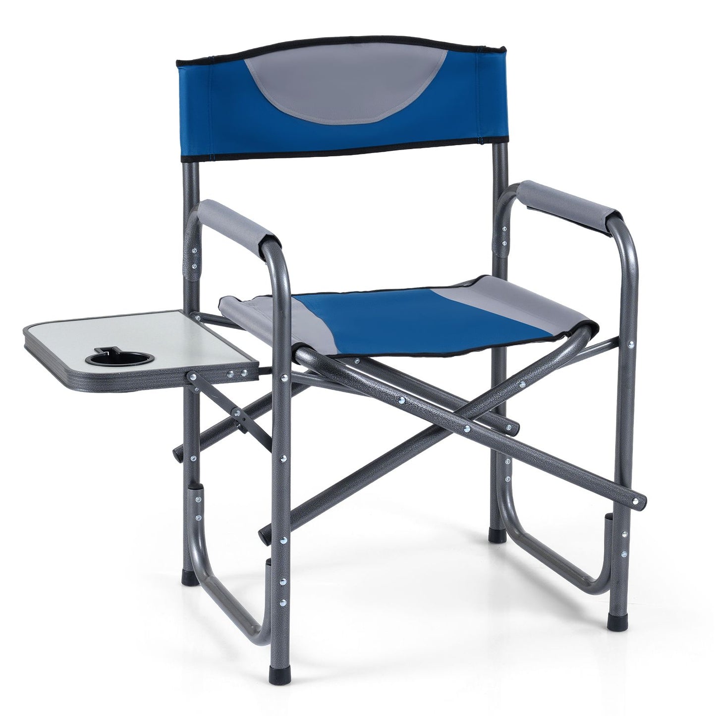 Lightweight Folding Camping Chair with Side Table and Cup Holder