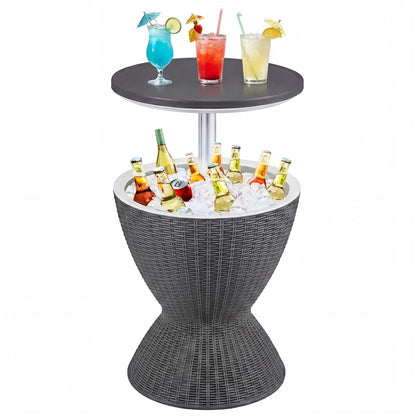 Outdoor Ice Cooler with Height Adjustable Tabletop for Party