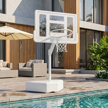 Swimming Pool Goal with Adjustable Height Backboard and Filled Base