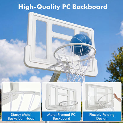 Swimming Pool Goal with Adjustable Height Backboard and Filled Base