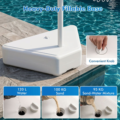 Swimming Pool Goal with Adjustable Height Backboard and Filled Base