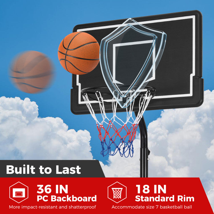 Portable Outdoor Basketball Hoop 6.9-8.5 FT Adjustable
