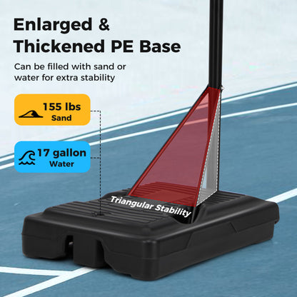 Portable Outdoor Basketball Hoop 6.9-8.5 FT Adjustable