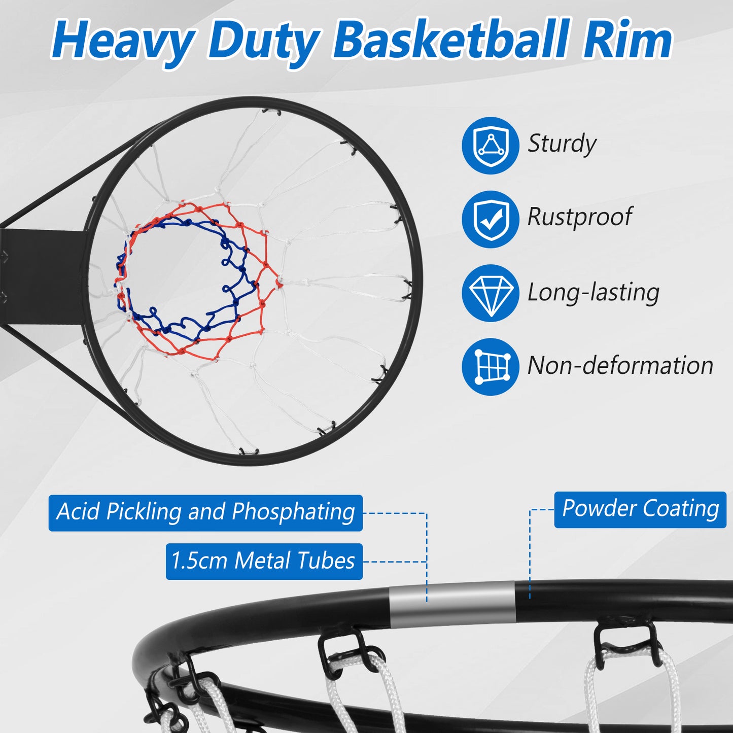 45 cm Wall Door Mounted Basketball Goal Rim for Indoor Outdoor