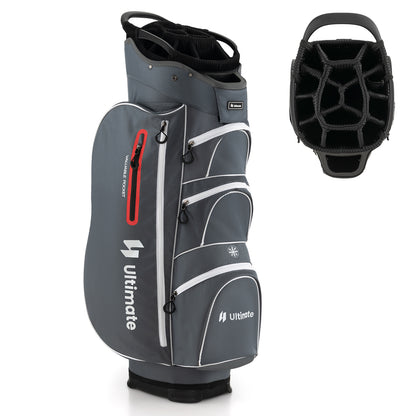 Golf Cart Bag with 15 Way Top Dividers Including Individual Putter Well
