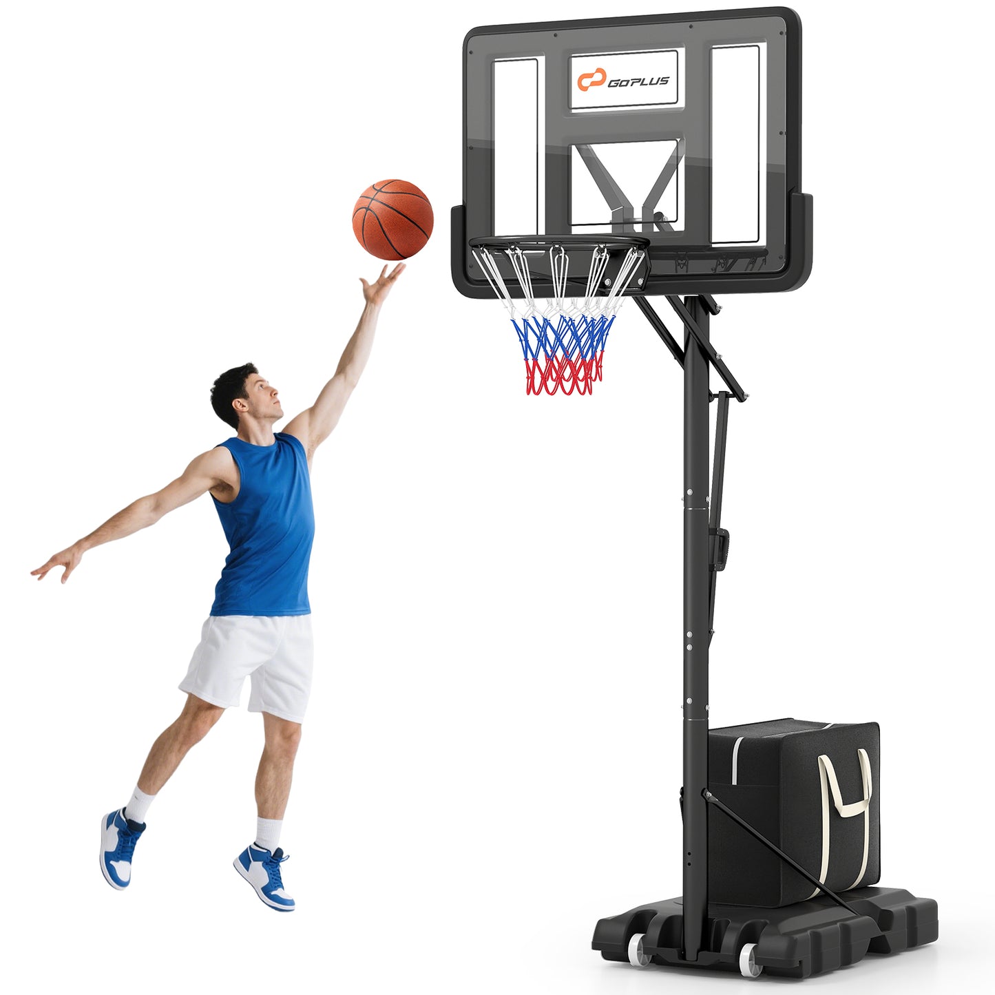 5-Level Height Adjustable Basketball Hoop Stand