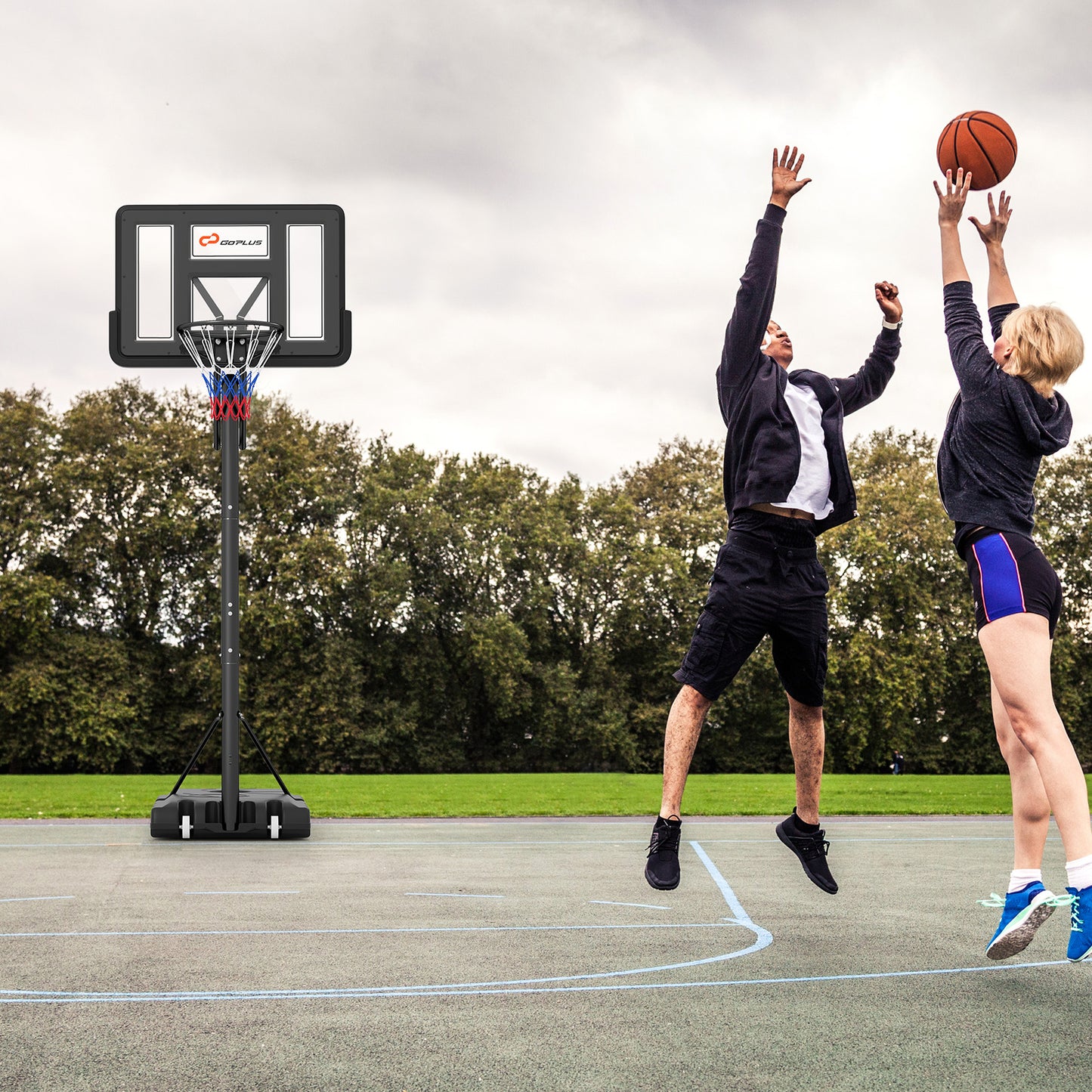 5-Level Height Adjustable Basketball Hoop Stand