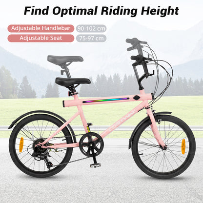 Lighted Cycling Bike with Adjustable Handlebar and Seat
