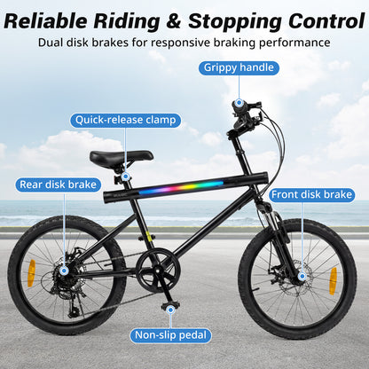 6-Speed Commuter Bicycle with Stereo Speakers and 2 Disc Brakes