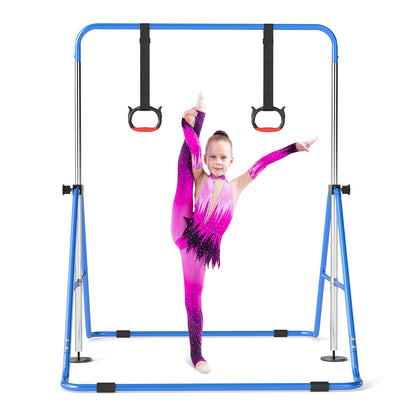Expandable Gymnastic Bar for Kids, 4-Level Height Adjustable Gymnastic Horizontal Bar