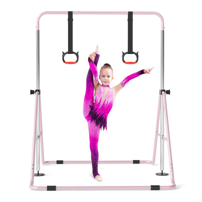 Expandable Gymnastic Bar for Kids, 4-Level Height Adjustable Gymnastic Horizontal Bar