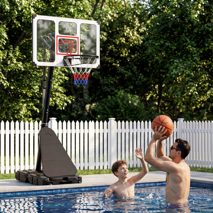 Portable Basketball Hoop Outdoor 150-305 cm 10 Levels Adjustable Basketball Goal System