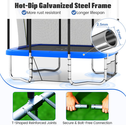 10 x 8 FT Heavy Duty Trampoline with Basketball Hoop