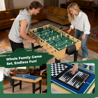 10-in-1 Combo Game Table Set, 50” Multi-Game Table