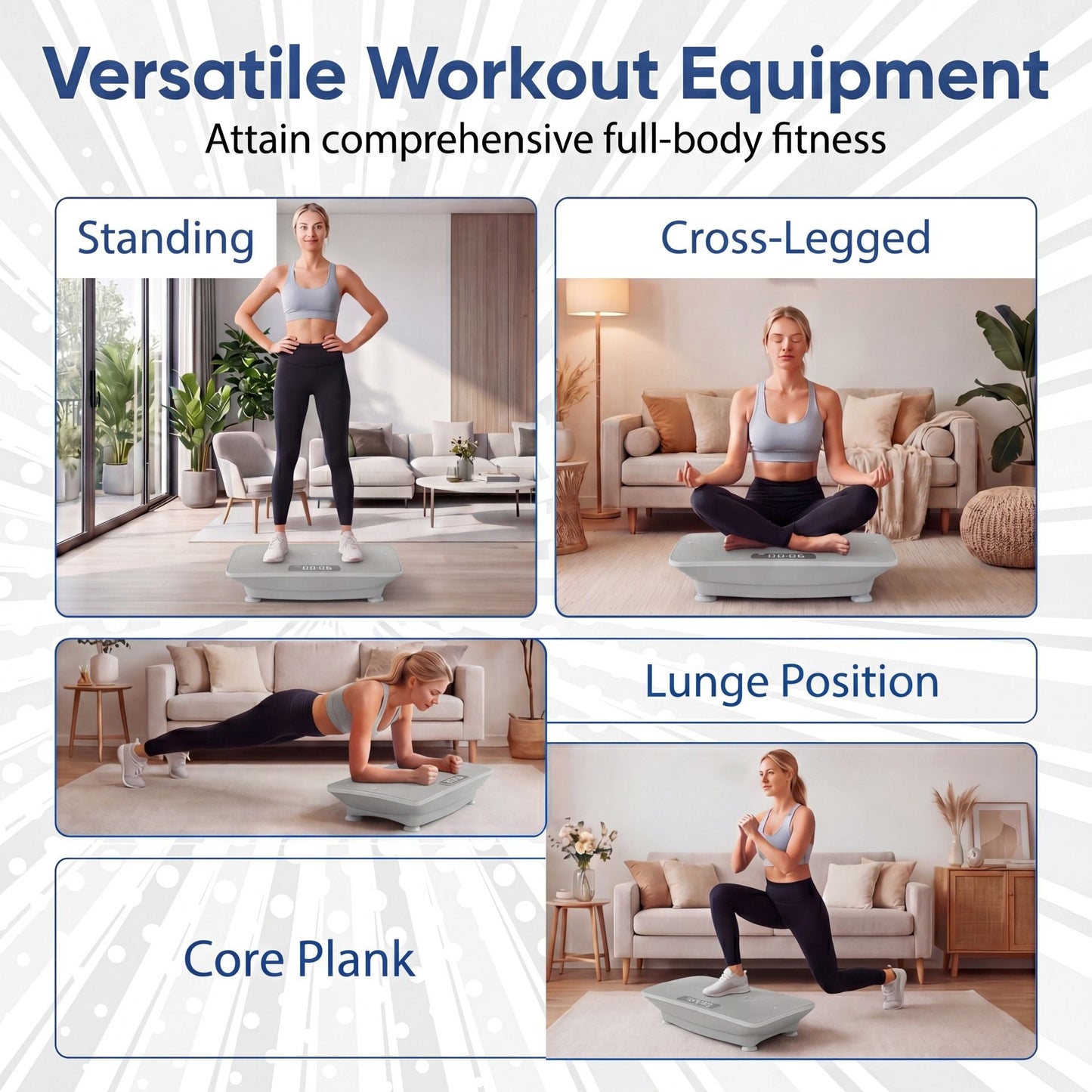 Vibration Plate Exercise Machine with Gravity Sensor and Bluetooth
