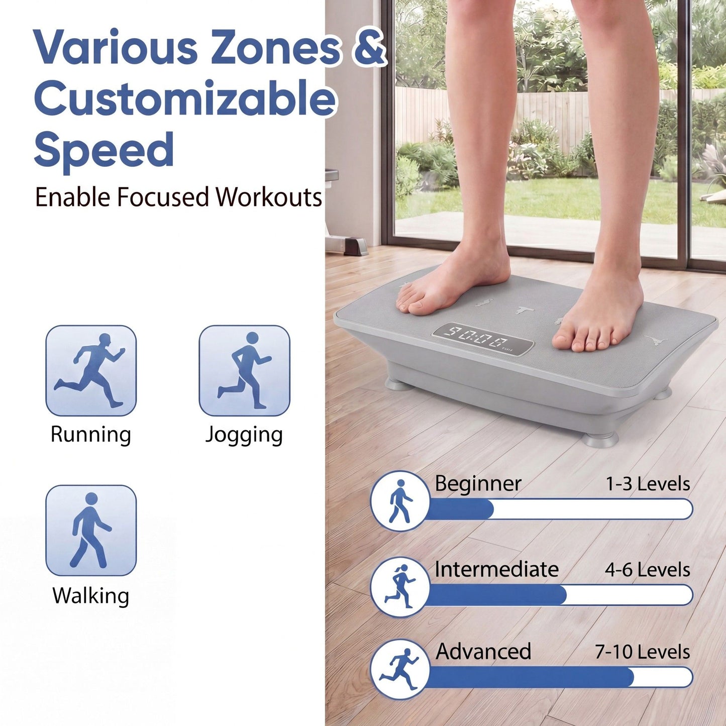 Vibration Plate Exercise Machine with Gravity Sensor and Bluetooth