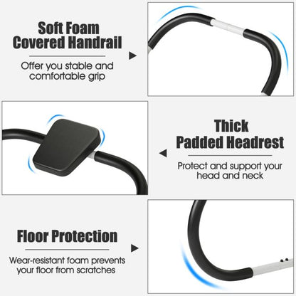 Ergonomic and Portable AB Fitness Trainer with Padded Headrest