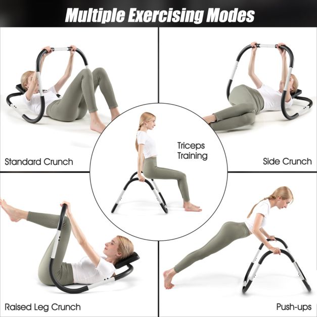 Ergonomic and Portable AB Fitness Trainer with Padded Headrest